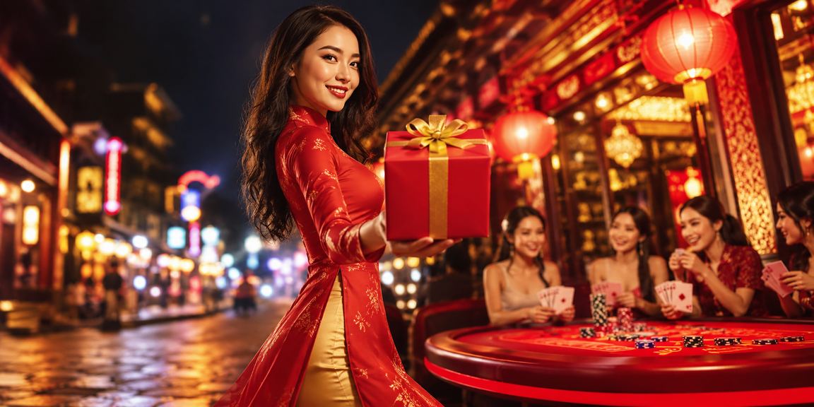 Người dùng Sapa mặc áo dài tham gia trò chơi bài và nhận ưu đãi thưởng